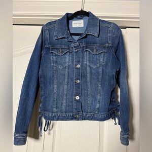 VINCE CAMUTO | Lace Up Tie Denim Jean Jacket